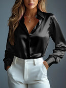 Blusa Manga Longa Social Feminina Jaqueline