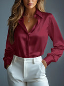 Blusa Manga Longa Social Feminina Jaqueline