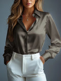 Blusa Manga Longa Social Feminina Jaqueline