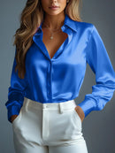 Blusa Manga Longa Social Feminina Jaqueline
