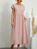 Vestido Longo Feminino com Bolso