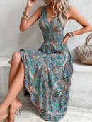 Vestido Feminino Cintura Elástica Estampa
