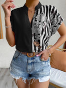 Blusa Manga Curta Floral