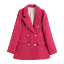 Blazer De Tweed Feminino Botões Dourado Antonnela