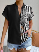 Blusa Manga Curta Floral