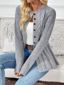 Cardigan Feminino de Malha Manga Comprida