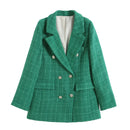 Blazer De Tweed Feminino Botões Dourado Antonnela