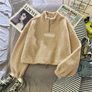 Blusa Moletom Feminino Veludo Elegante
