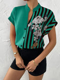 Blusa Manga Curta Floral