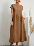 Vestido Longo Feminino com Bolso