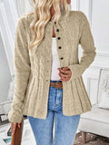 Cardigan Feminino de Malha Manga Comprida