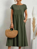 Vestido Longo Feminino com Bolso