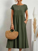 Vestido Longo Feminino com Bolso