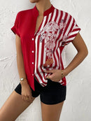 Blusa Manga Curta Floral