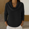 Blusa Feminina Casual Folgada com Gola Alta
