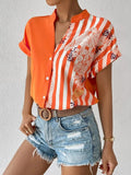 Blusa Manga Curta Floral