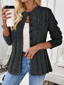 Cardigan Feminino de Malha Manga Comprida
