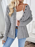 Cardigan Feminino de Malha Manga Comprida