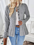 Cardigan Feminino de Malha Manga Comprida