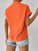 Blusa Manga Curta Floral