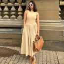 Vestido Casual Básico Longo Feminino