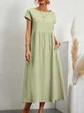 Vestido Longo Feminino com Bolso
