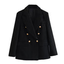 Blazer De Tweed Feminino Botões Dourado Antonnela