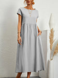Vestido Longo Feminino com Bolso